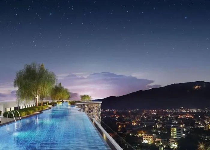 Modern Style Room With Sky Pool 古城边天际泳池公寓